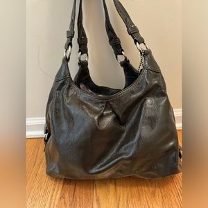 Coach silver patent bag